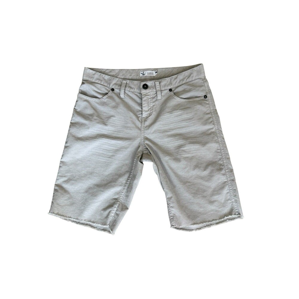 Carve Designs Women’s Oahu Cord Cut-Offs Size 2 Organic Cotton 10“ Gray Relaxed